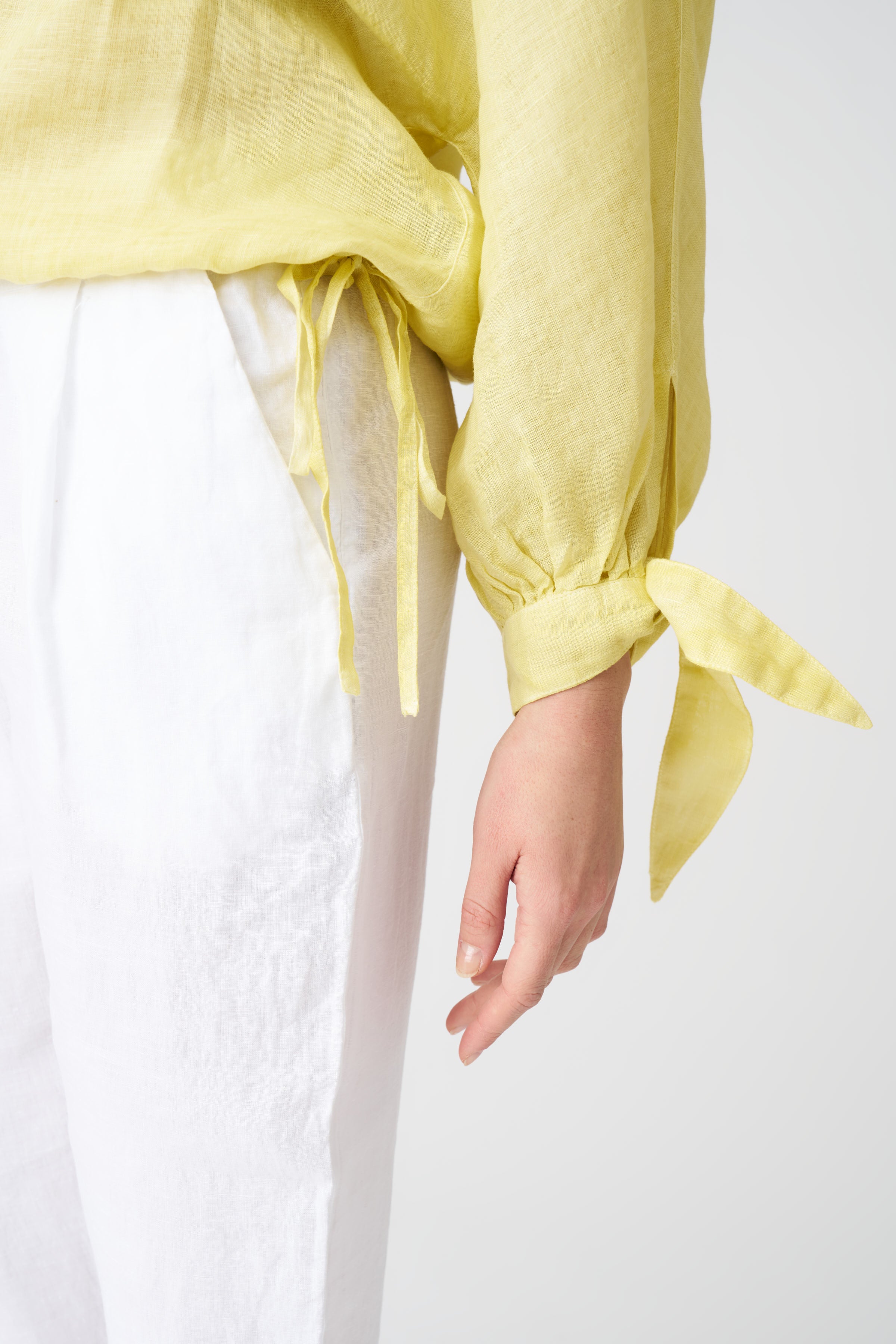 Elegant Balloon Sleeve Tie Front Blouse for Women - Flowy Boho Chic Top for Office, Date Night & Casual Outings