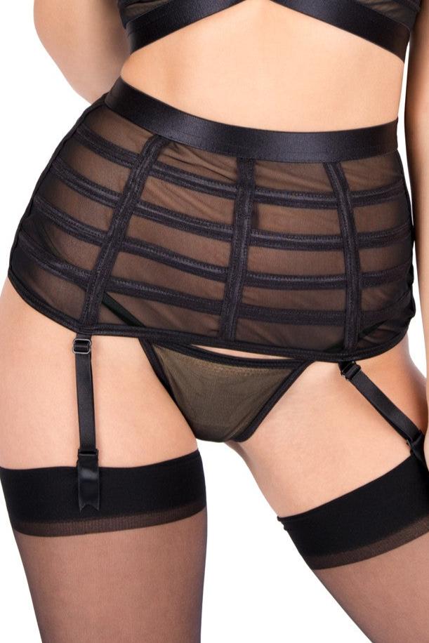 La Cage High Waisted Garter Belt - Sexy Lingerie for Women | Perfect for Bridal, Boudoir & Special Occasions