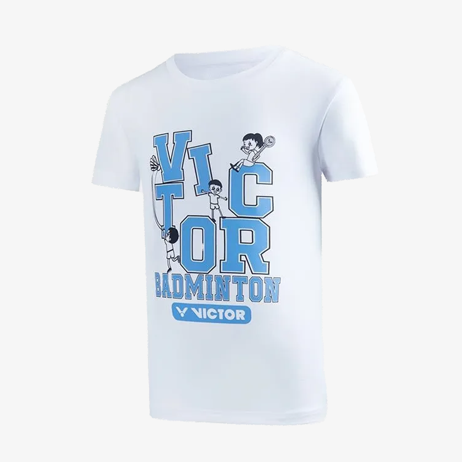Victor Junior T-Shirt T32024A - Soft Cotton Boys Short Sleeve Tee (White) - Perfect for School, Playdates & Everyday Wear