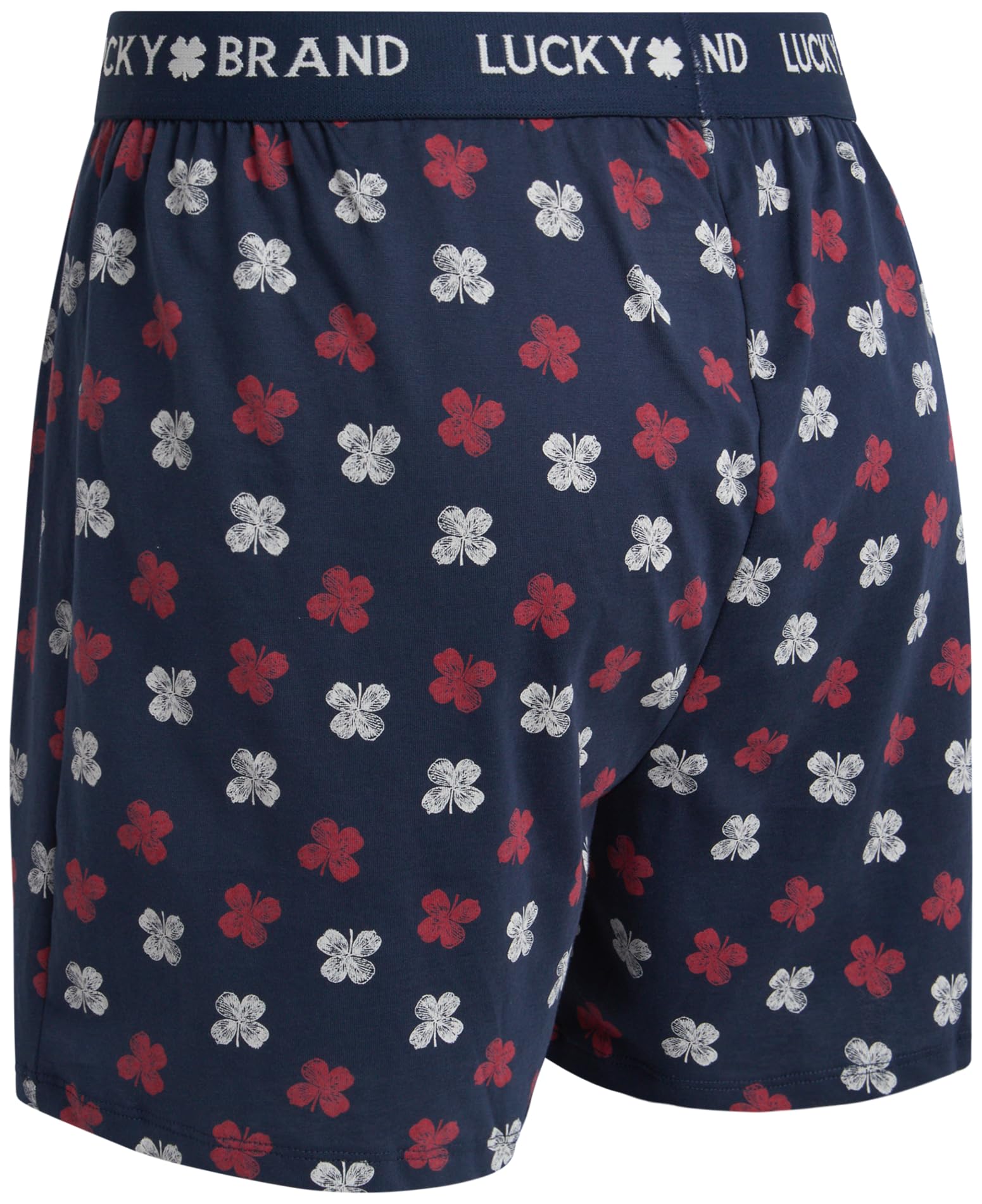 Lucky Brand Men's Boxer Shorts 4-Pack - Soft Breathable Cotton Underwear for Men, Loose Fit Comfort Boxers, Lightweight Knit Boxer Briefs (S-XL) - Perfect for Everyday Wear, Workout & Sleep