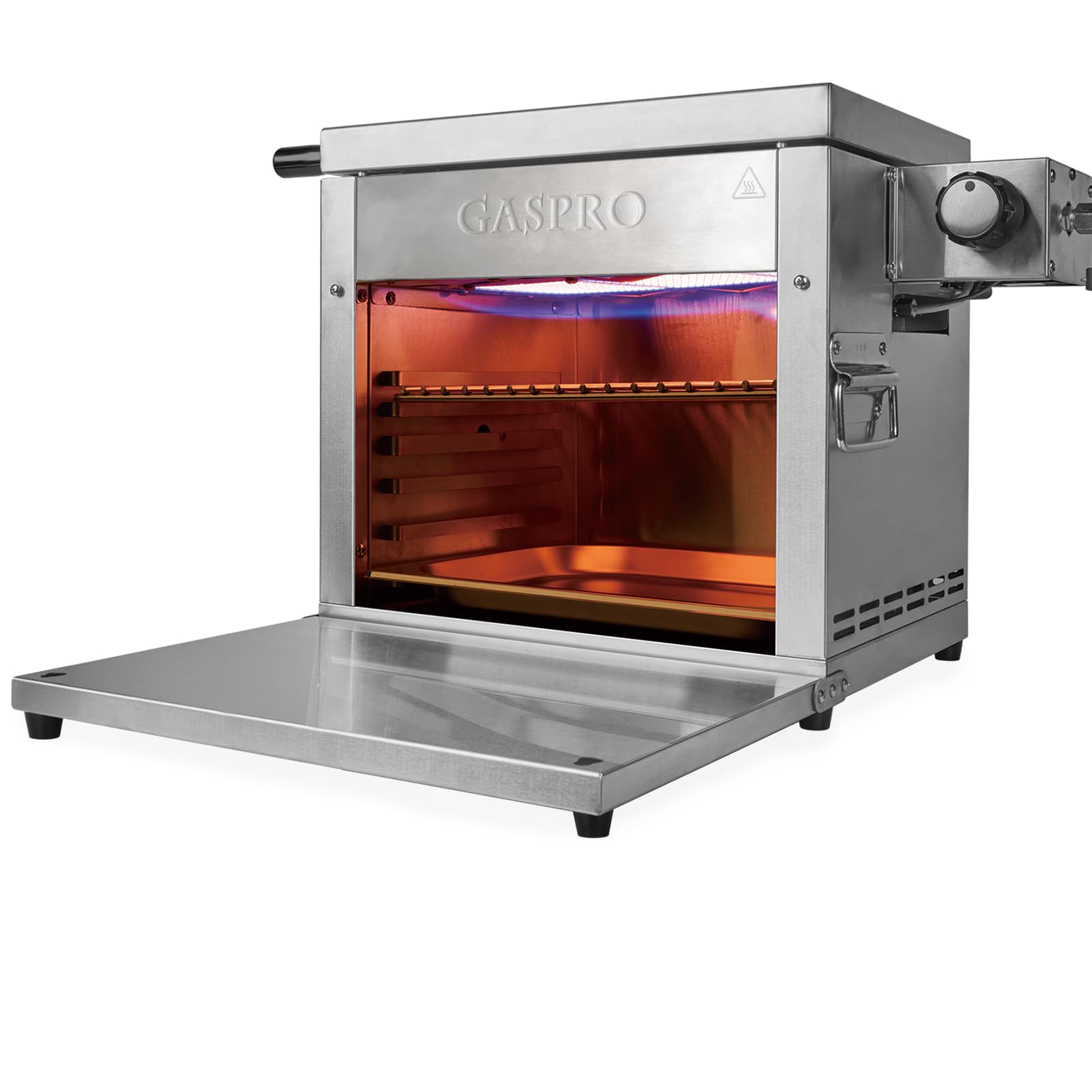 GASPRO 2-in-1 Propane Infrared Steak Grill with XL Cast Iron Griddle - 125 in² Large Cooking Area, Foldable Dustproof Design - Perfect for Outdoor BBQ, Camping & Backyard Parties