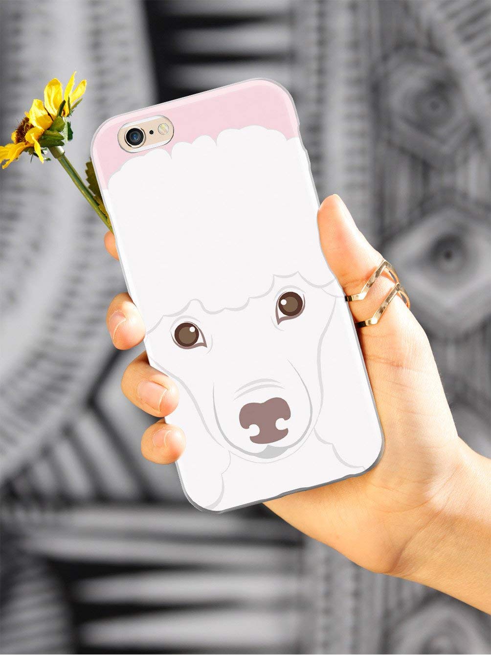 **Inspired Cases - Premium 3D Textured Protective Phone Case Compatible with iPhone 11 Pro - Cute Poodle Face Design - Durable Shockproof Cover for Apple iPhone 11 Pro - Perfect for Daily Use, Travel & Outdoor Activities**