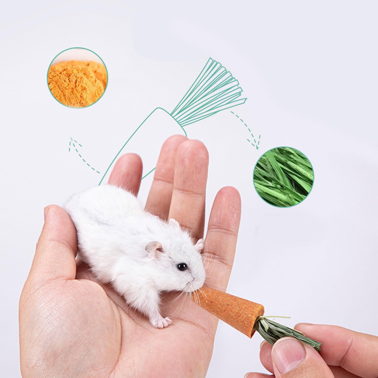 Healthy Rabbit Molar Vegetable Biscuits - Natural Teeth Treat for Hamsters, Chinchillas & Parrots | Small Animal Chew Toy for Dental Care | Perfect for Cage Enrichment & Chewing Needs