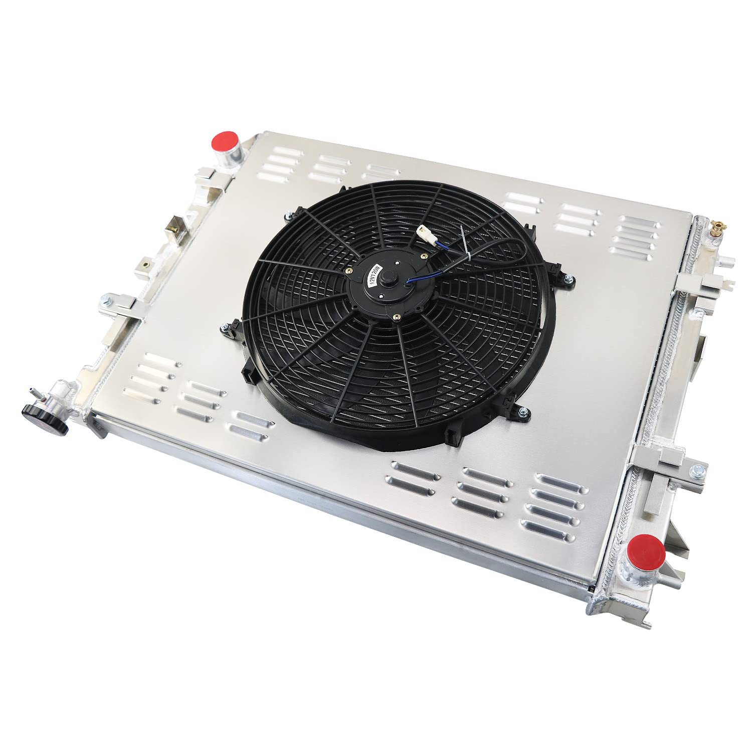 Heavy Duty 3 Row Aluminum Radiator for 2011-2018 Ram 1500/2500/3500 & 2009-2010 Dodge Ram 1500/2500 - Complete Cooling Kit with Fan, Shroud & Relay - Perfect for Off-Roading, Towing & High-Performance Upgrades