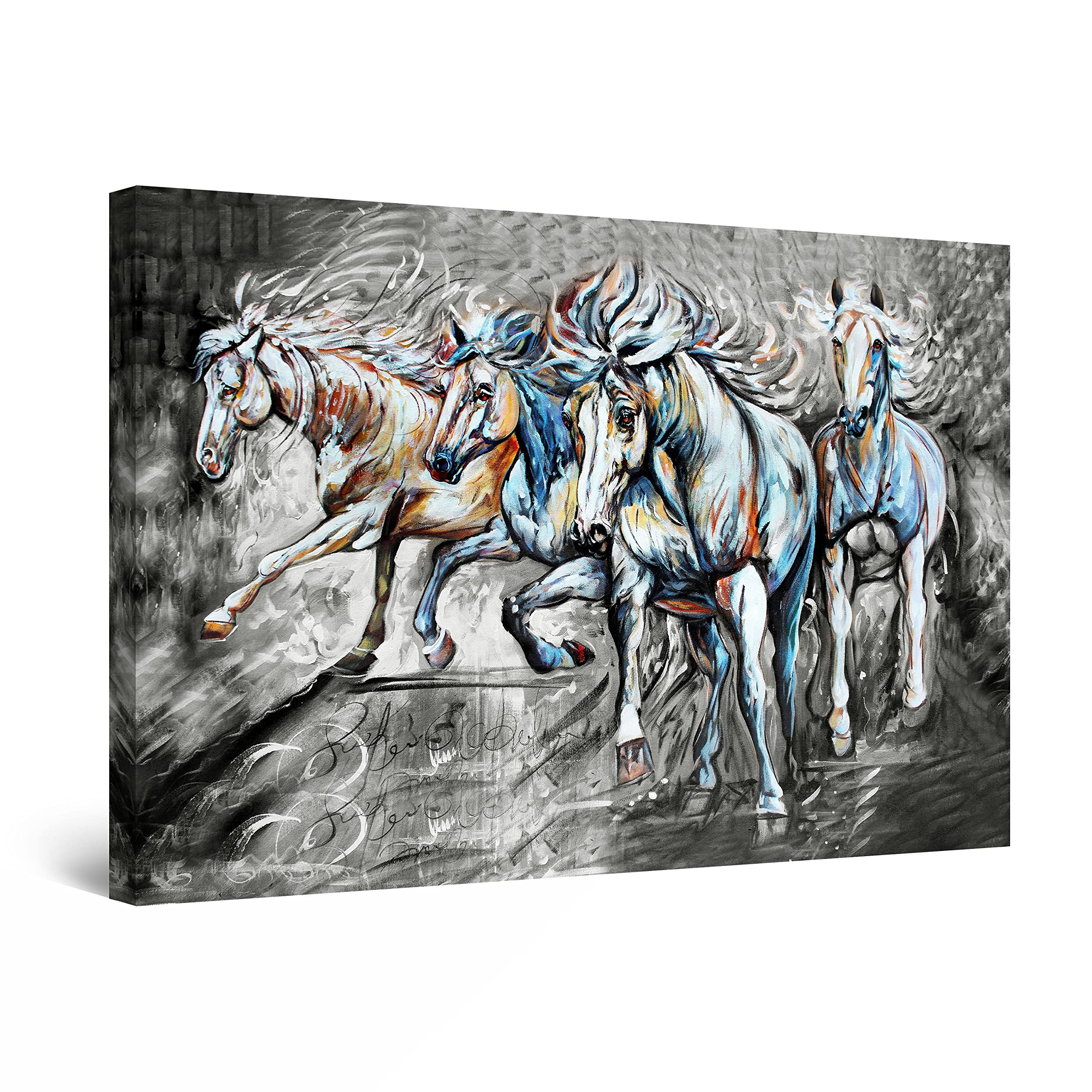 Startonight Abstract Horse Canvas Wall Art - Modern Home Decor Painting for Living Room, Bedroom, Office - 32x48 Inch Large Wall Art - Perfect for Farmhouse, Boho & Contemporary Interior Design