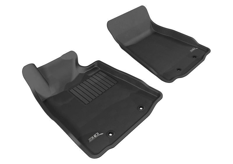 3D MAXpider Kagu Custom Fit Floor Mats for 2009-2019 Nissan 370Z (1st Row, Black) - All-Weather Protection & Perfect Fit for Sports Cars