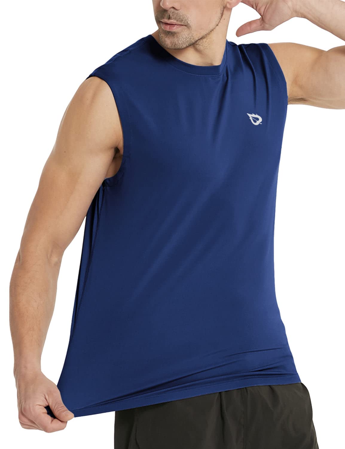 BALEAF Men's Sleeveless Workout Tank Top - Quick Dry Athletic Shirt for Gym, Running & Bodybuilding - Moisture Wicking Performance Tee for Summer Sports & Outdoor Activities