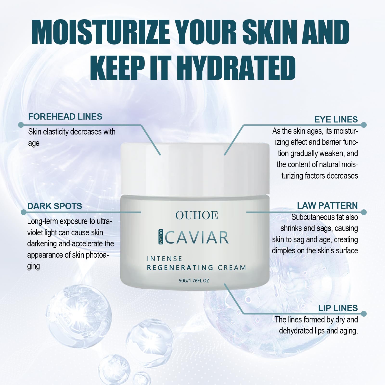Premium Caviar Collagen Face Cream - Anti-Aging Firming & Lifting Moisturizer with Hydrating Formula, Non-Greasy Revitalizing Cream for Youthful Skin (2-Pack) | Day & Night Use for Radiant Complexion