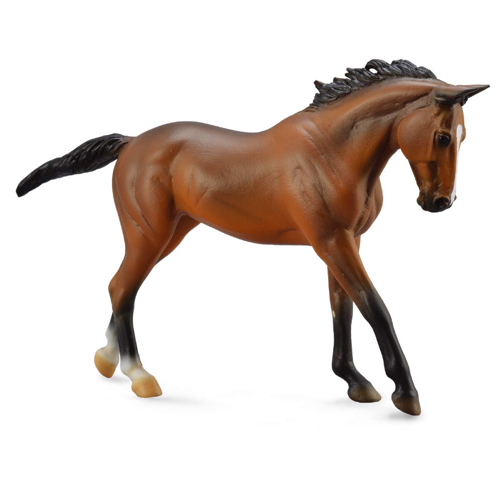 CollectA Thoroughbred Mare Bay 1:12 Scale Model Horse Toy - Realistic Detailed Equine Figure for Collectors, Kids Play & Farm Animal Display Scenes