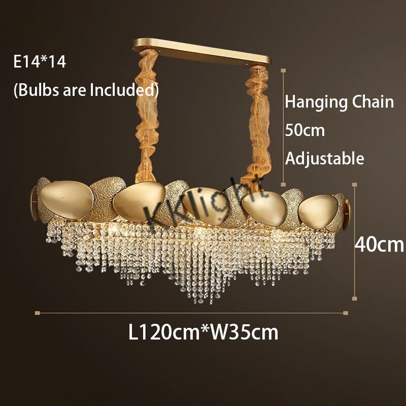 Elegant Crystal Pendant Lamp Chandelier - Modern Lighting Fixture for Kitchen Islands, Dining Rooms & Bedroom Decor - Perfect for Home, Restaurant & Office Lighting