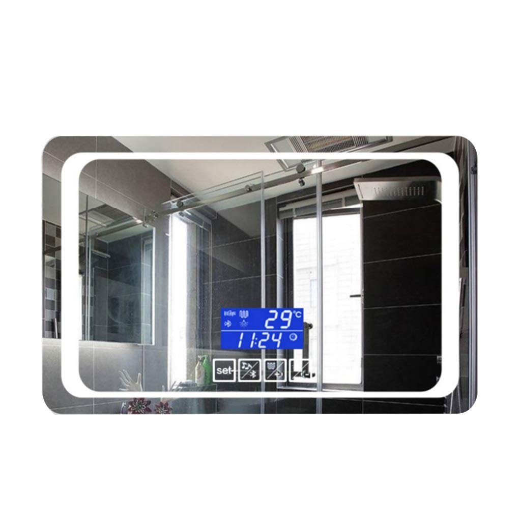 LED Backlit Makeup Mirror with Light - 70CMx90CM Wall Mounted Vanity Mirror, Thick Tempered Glass & Polished Edge - Perfect for Bathroom, Dressing Room & Bedroom Makeup Application (Color: B)