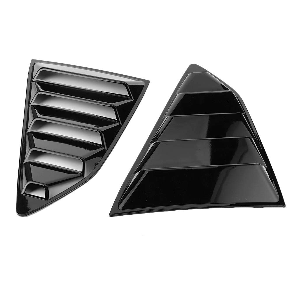 Acouto Glossy Black Car Window Louvers & Side Air Vent Covers - Perfect Fit for Chevy 2016-2020 Models | Enhance Style & Airflow for Sedans, Coupes & Sports Cars