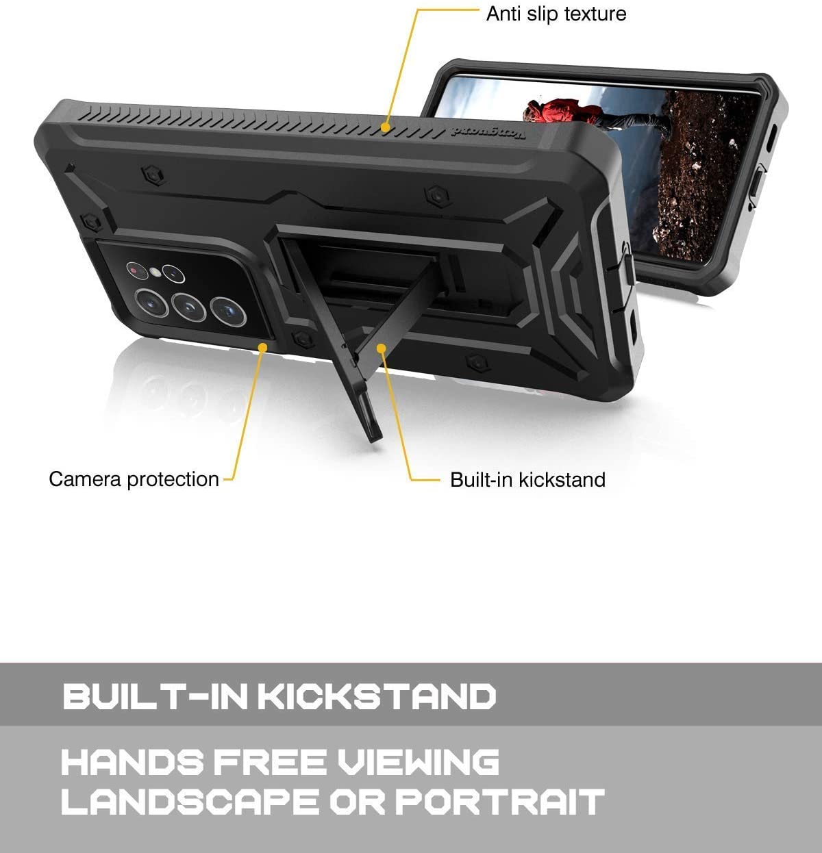 Samsung Galaxy S21 Ultra Military Grade Shockproof Rugged Case - Heavy Duty Protection for Drops, Bumps & Scratches - Perfect for Outdoor, Construction & Extreme Sports Use