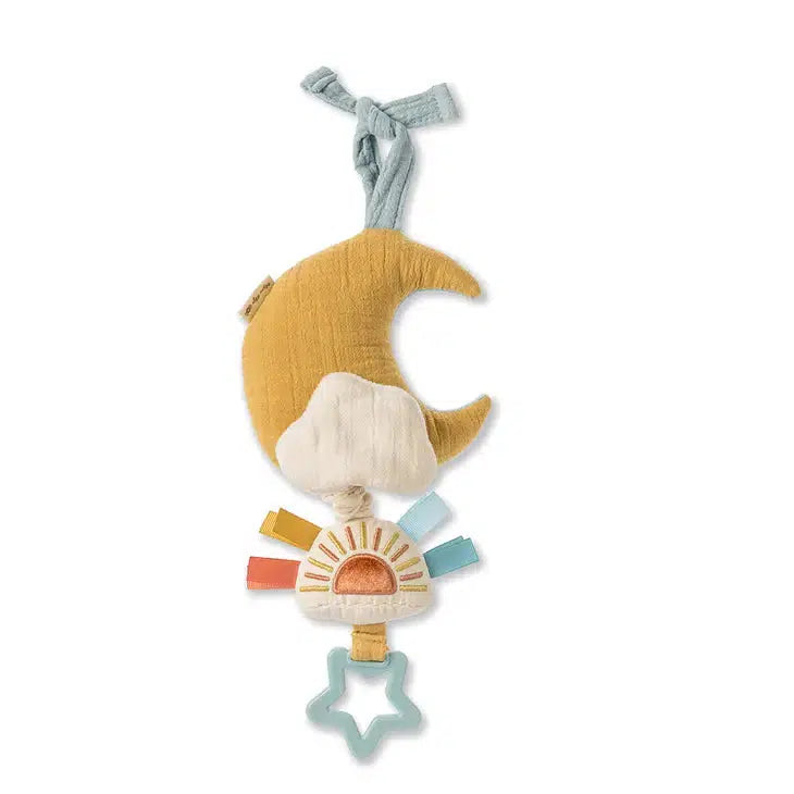 Itzy Ritzy Musical Pull Down Toy - Sun Cloud Design | Baby Developmental Toy for Crib, Stroller & Playtime