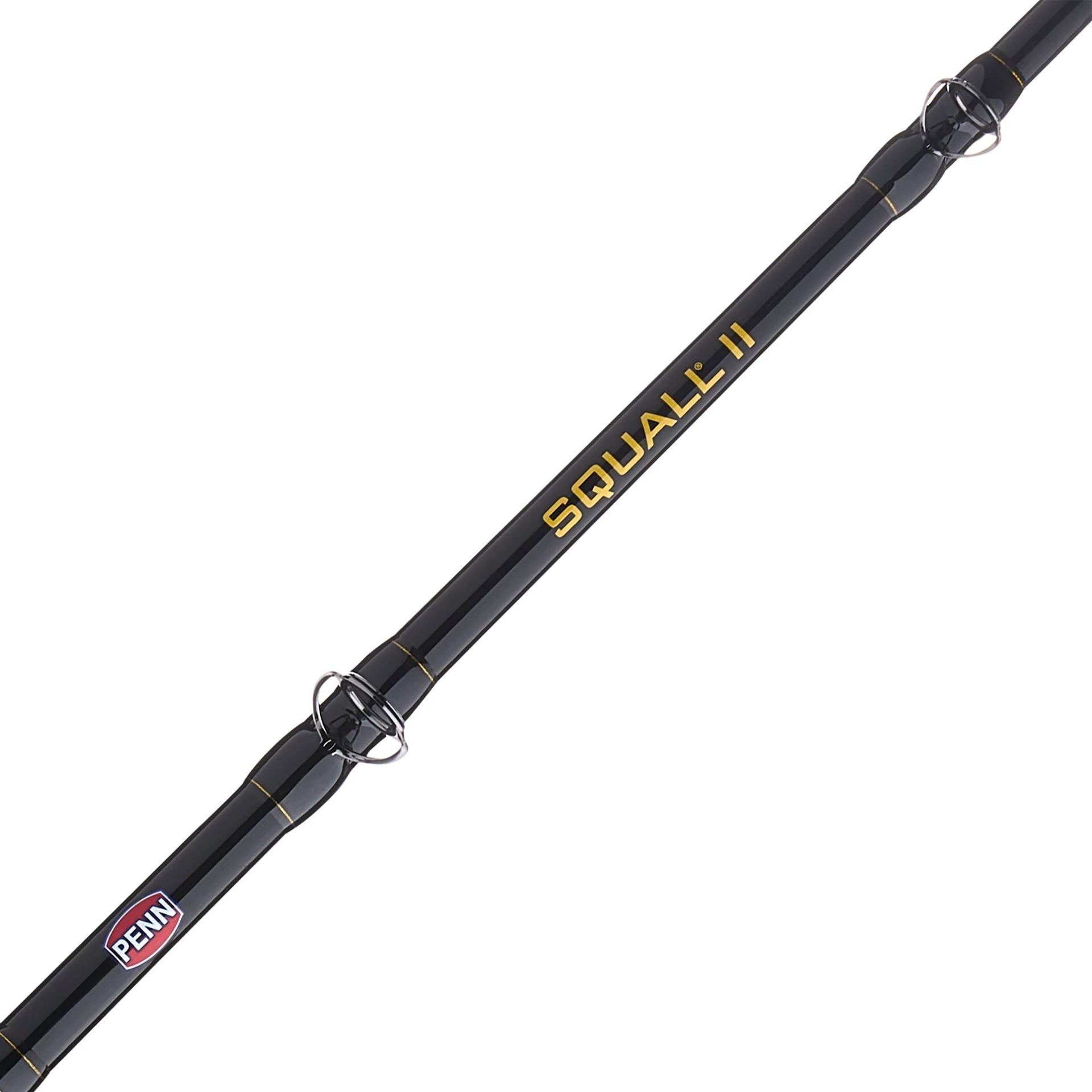 Squall® II Lever Drag Conventional Fishing Rod and Reel Combo - Saltwater & Freshwater Fishing Gear for Offshore, Inshore, and Boat Angling
