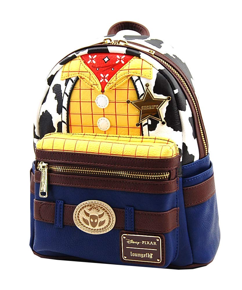 Loungefly Toy Story Woody Mini Backpack - Disney Pixar Cosplay Bag for Adults & Kids - Perfect for Theme Parks, Conventions & Everyday Use
