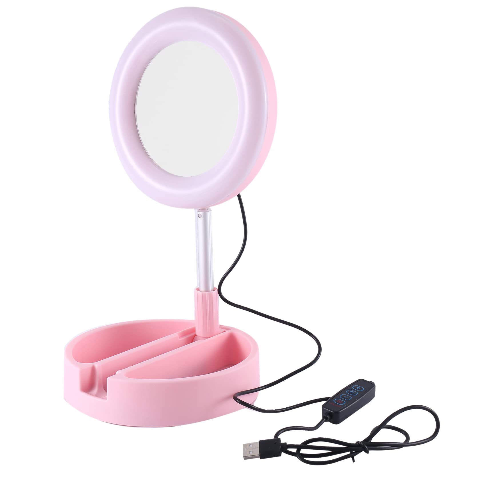 Professional Ring Light with Phone Holder & Cosmetic Mirror - 10