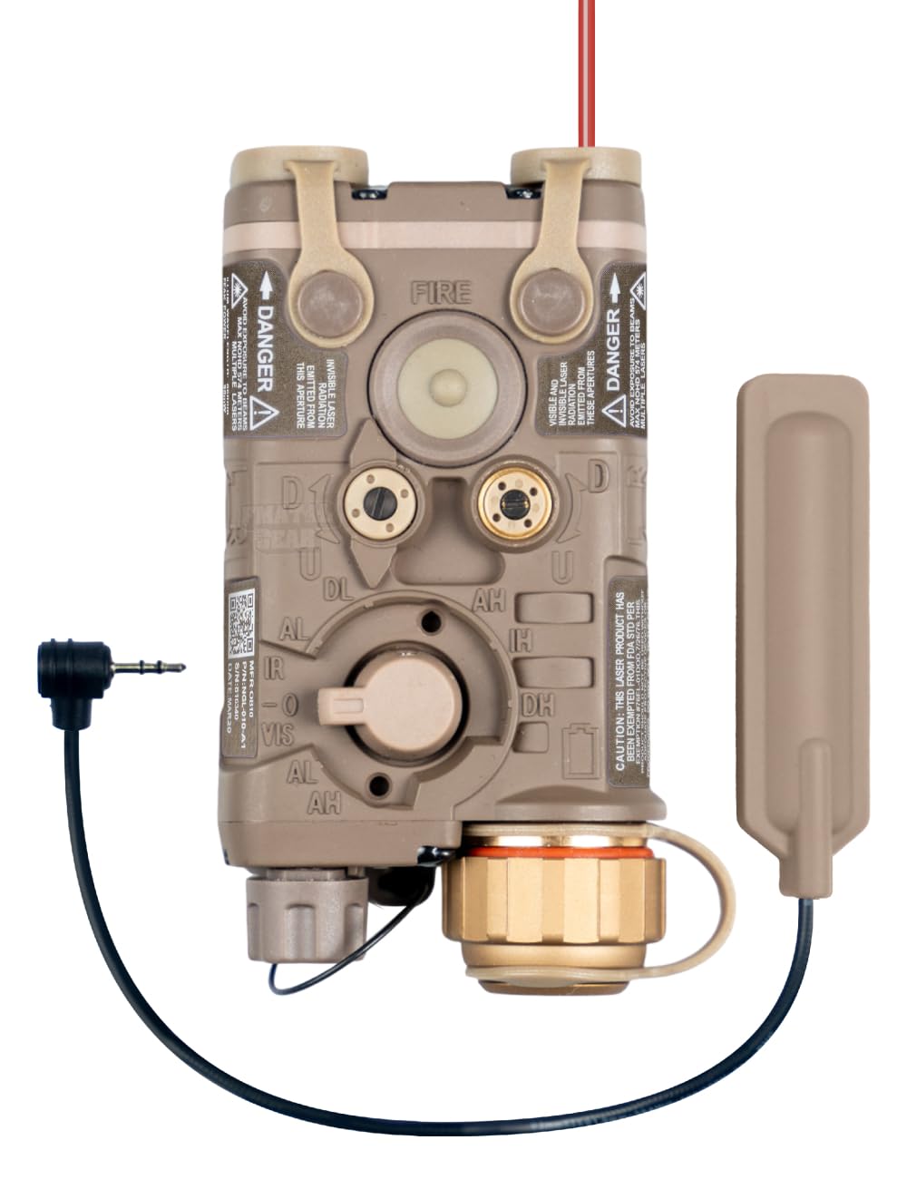 FMA PEQ NGAL Mini IR Laser Sight with Red Laser & White LED Flashlight for Airsoft AEG GBB - Under 5mW Output - Perfect for CQB, Night Ops & Tactical Training