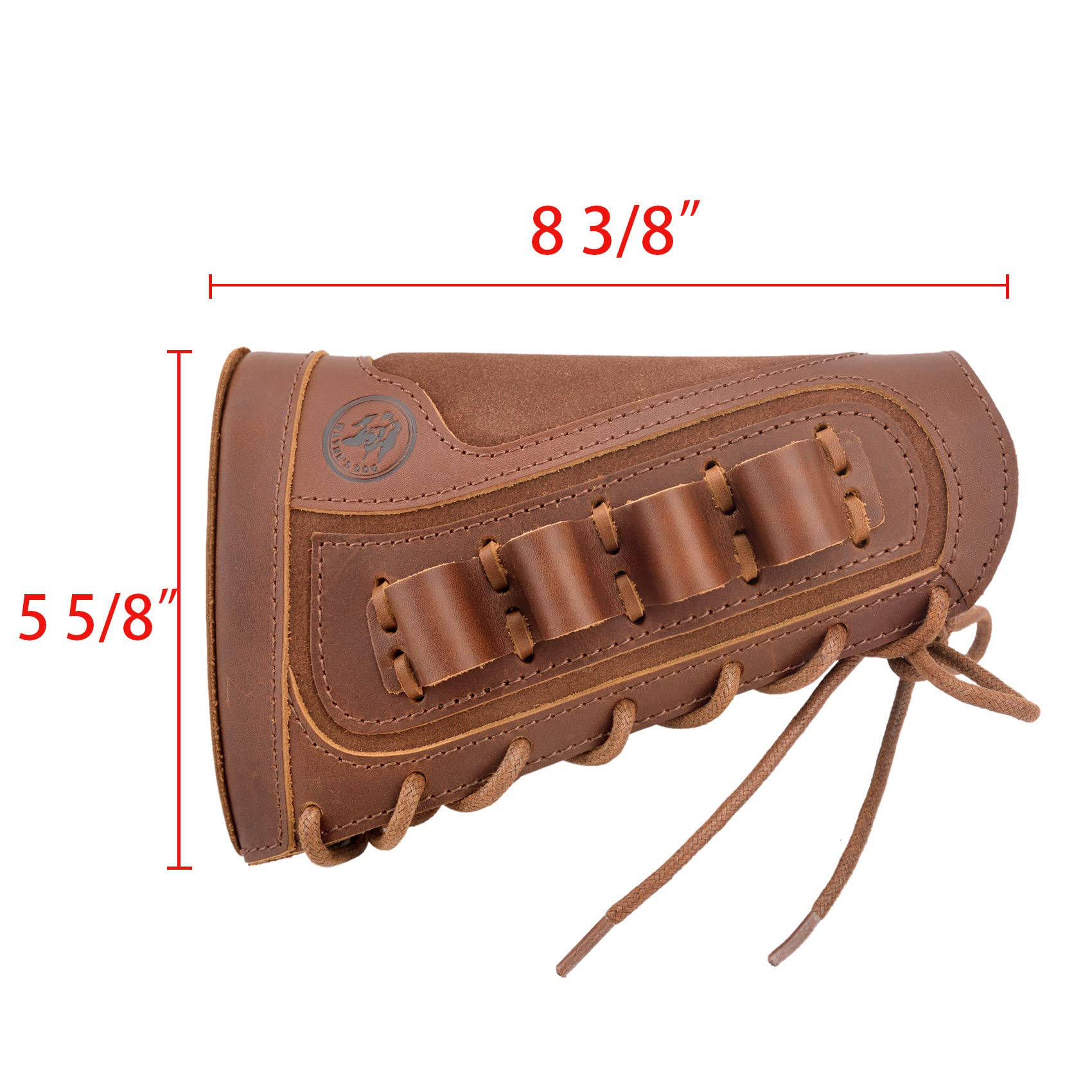 12 Gauge Leather Canvas Shotgun Shell Holder - 8 Round Gun Cartridge Sling for Hunting, Shooting & Outdoor Sports - Durable Ammo Pouch for Shotguns & Firearms Accessories