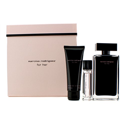 Narciso Rodriguez 3-Piece Perfume Gift Set for Women - Eau de Parfum, Body Lotion & Shower Gel - Perfect for Birthdays, Anniversaries & Valentine's Day Gifts