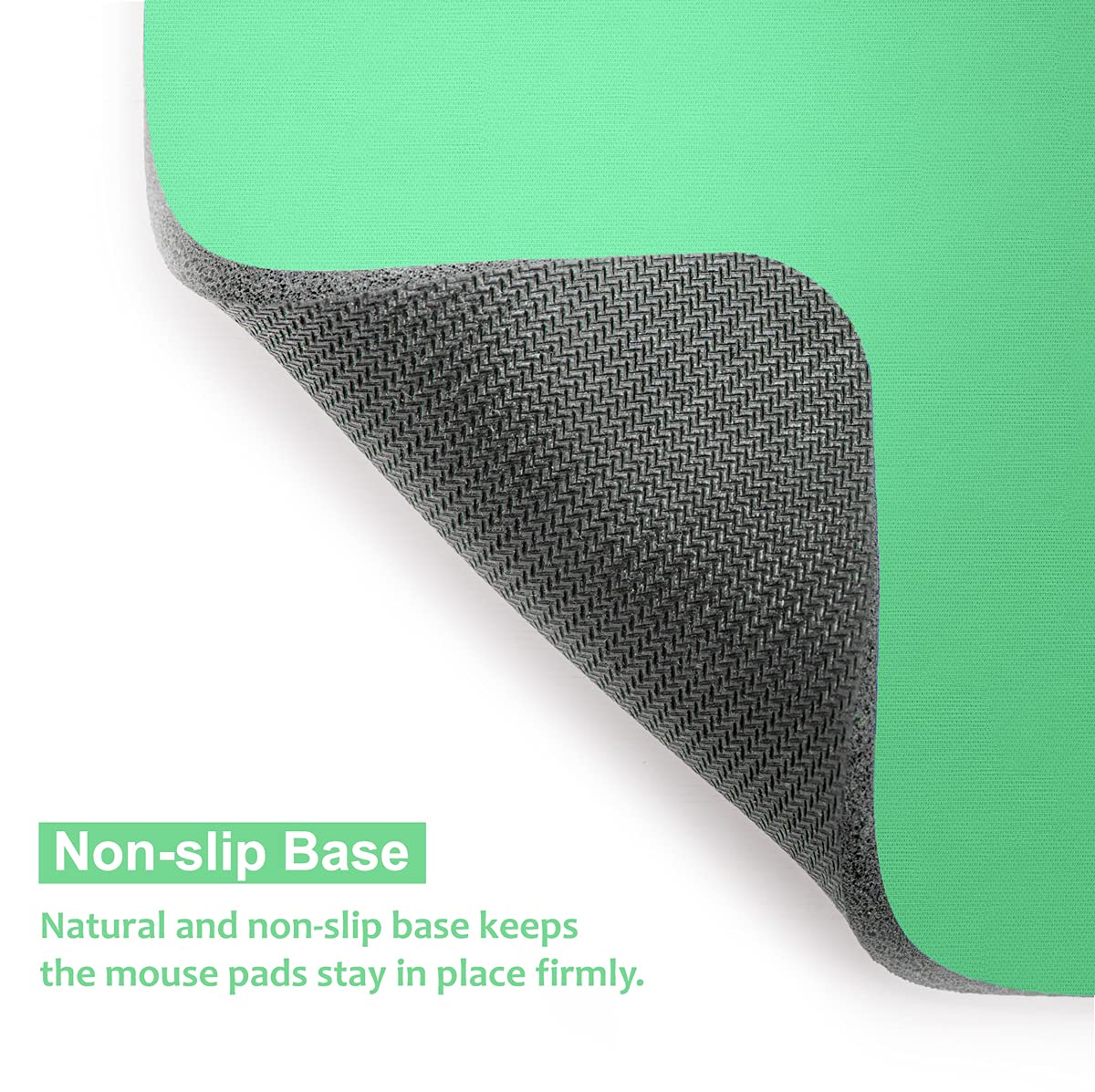 Audimi Small Mouse Pad 6 x 8 Inch - Mini Thick Non-Slip Mouse Pad for Laptop & Wireless Mouse - Portable, Washable Desk Mat for Home Office, Gaming & Travel - Green (Perfect for Work, Study & Coffee Shops)