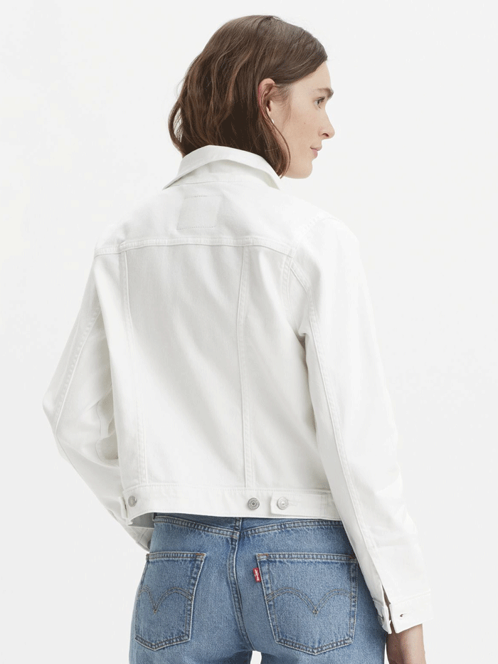 Levi's Women's Original Trucker Jacket - Classic Denim Jacket in White (299450210) | Casual Outfit Essential for Everyday Wear & Layering