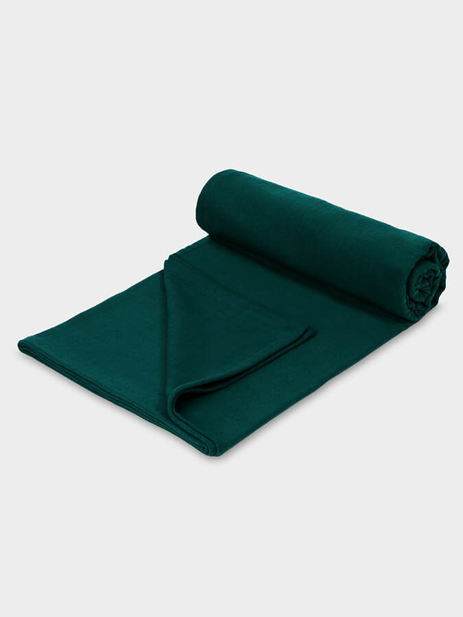 GOTS Certified Organic Cotton Yoga Blanket for Meditation, Hot Yoga, and Home Practice - Eco-Friendly & Soft Yoga Mat Cover