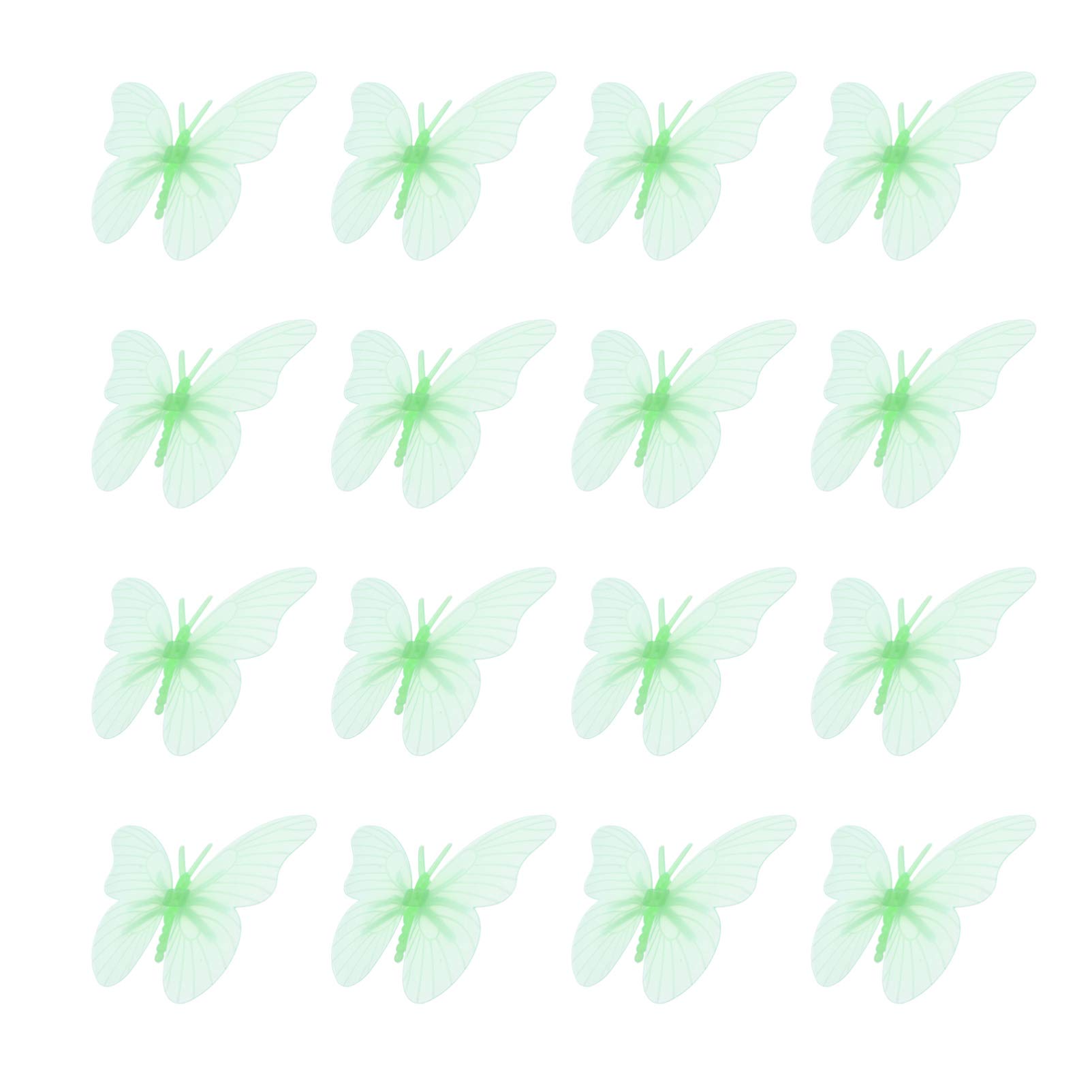 EXCEART 20pcs Glow in The Dark Stickers - 3D Wall Decals for Kids Room, Light Green Luminous Wallpaper, Night Light Wall Decor, Window Stickers - Perfect for Nursery, Bedroom & Playroom Decorations