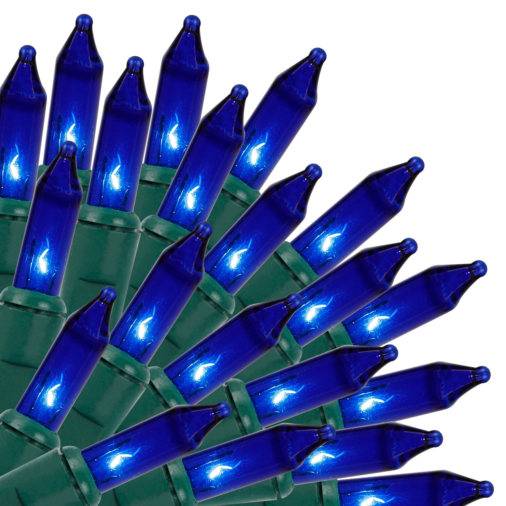 150-Count Christmas Lights Indoor Outdoor - UL Certified 120V Mini Incandescent String Lights for Xmas Tree, Halloween, Patio, Party & Garden Decor (Blue) - Perfect for Holiday Home Decorations & Festive Lighting