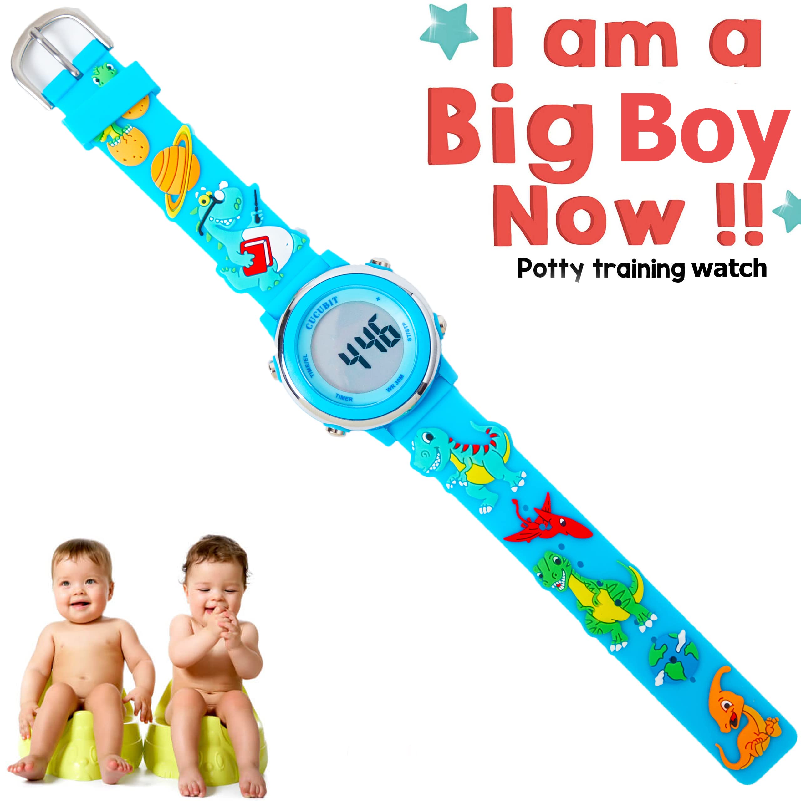 **Waterproof Toddler Potty Training Watch - Kids Toilet Timer with Long Battery Life, No Charging Needed - Perfect for Potty Training Boys & Girls at Home or Daycare**