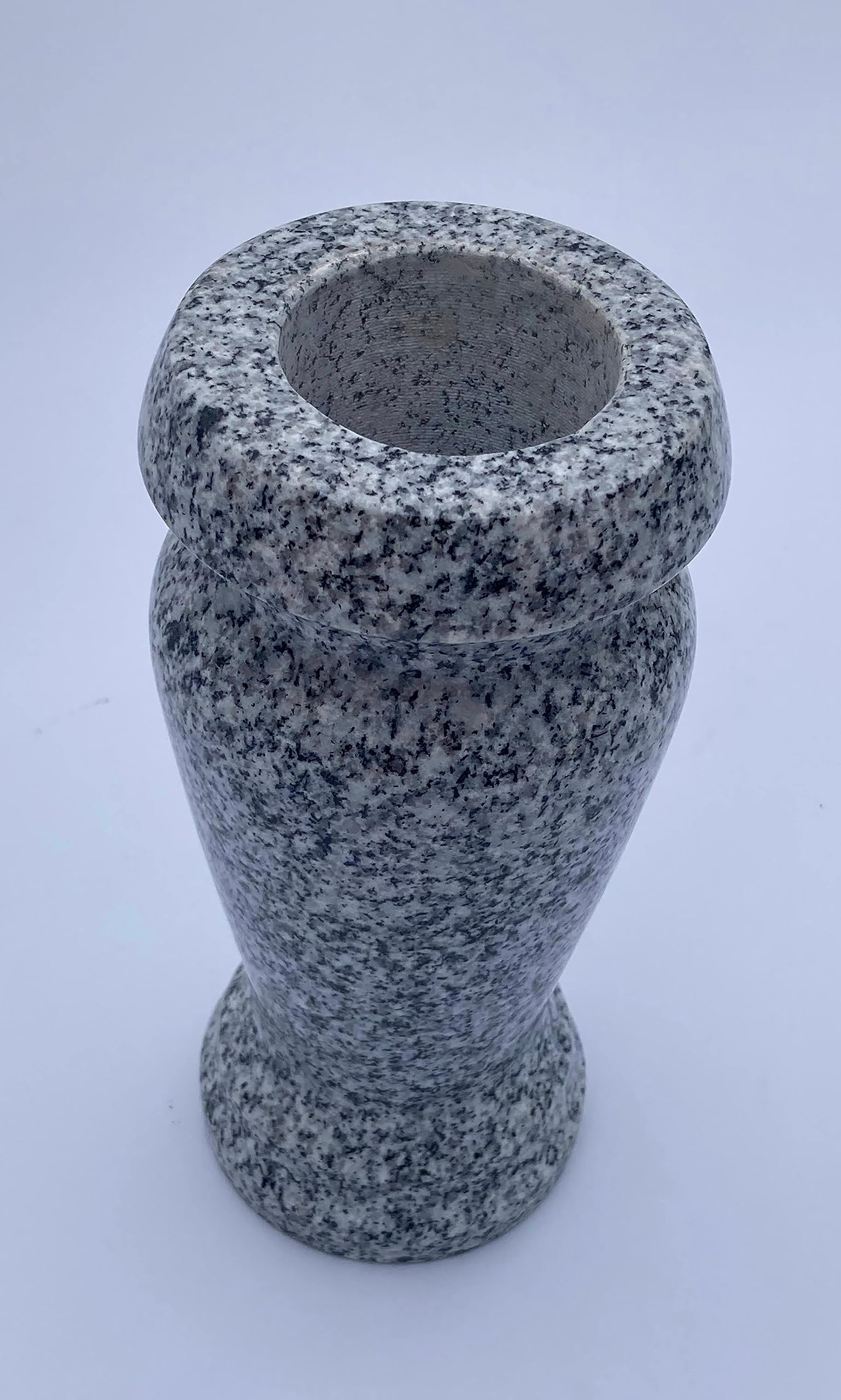 Polished Gray Granite Vase 4