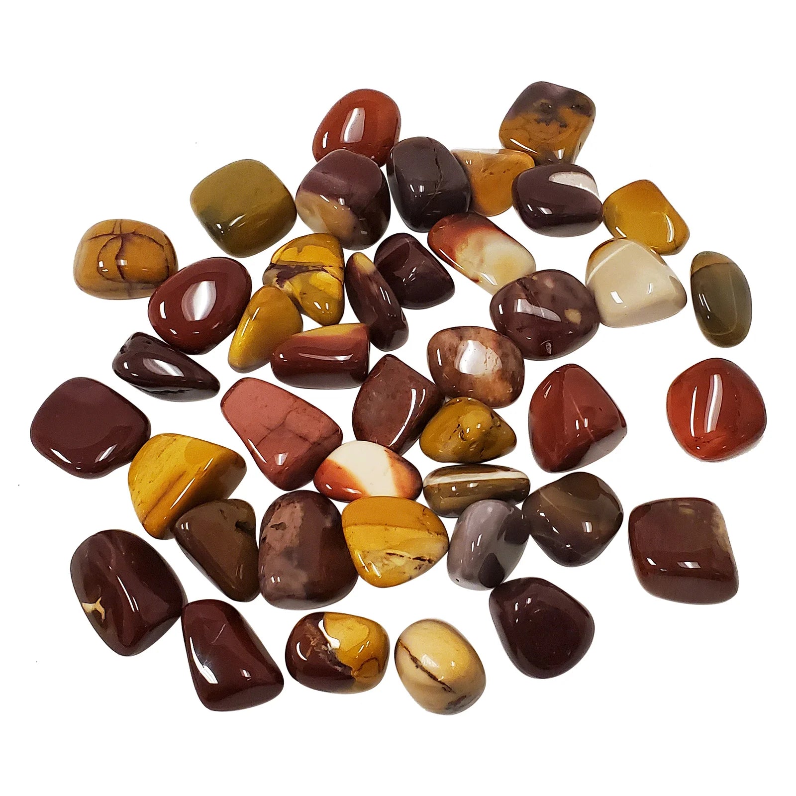 1 lb Natural Polished Mookaite Gemstone Tumbled Stones - Bulk Healing Crystals for Chakra Balancing, Meditation & Home Decor (Healing, Jewelry Making, Reiki Energy Work)