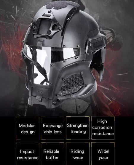 WST Full Face Medieval Tactical Helmet - Authentic Knight Helmet for LARP, Cosplay & Reenactment - Perfect for Renaissance Fairs, Historical Events & Medieval Combat Training