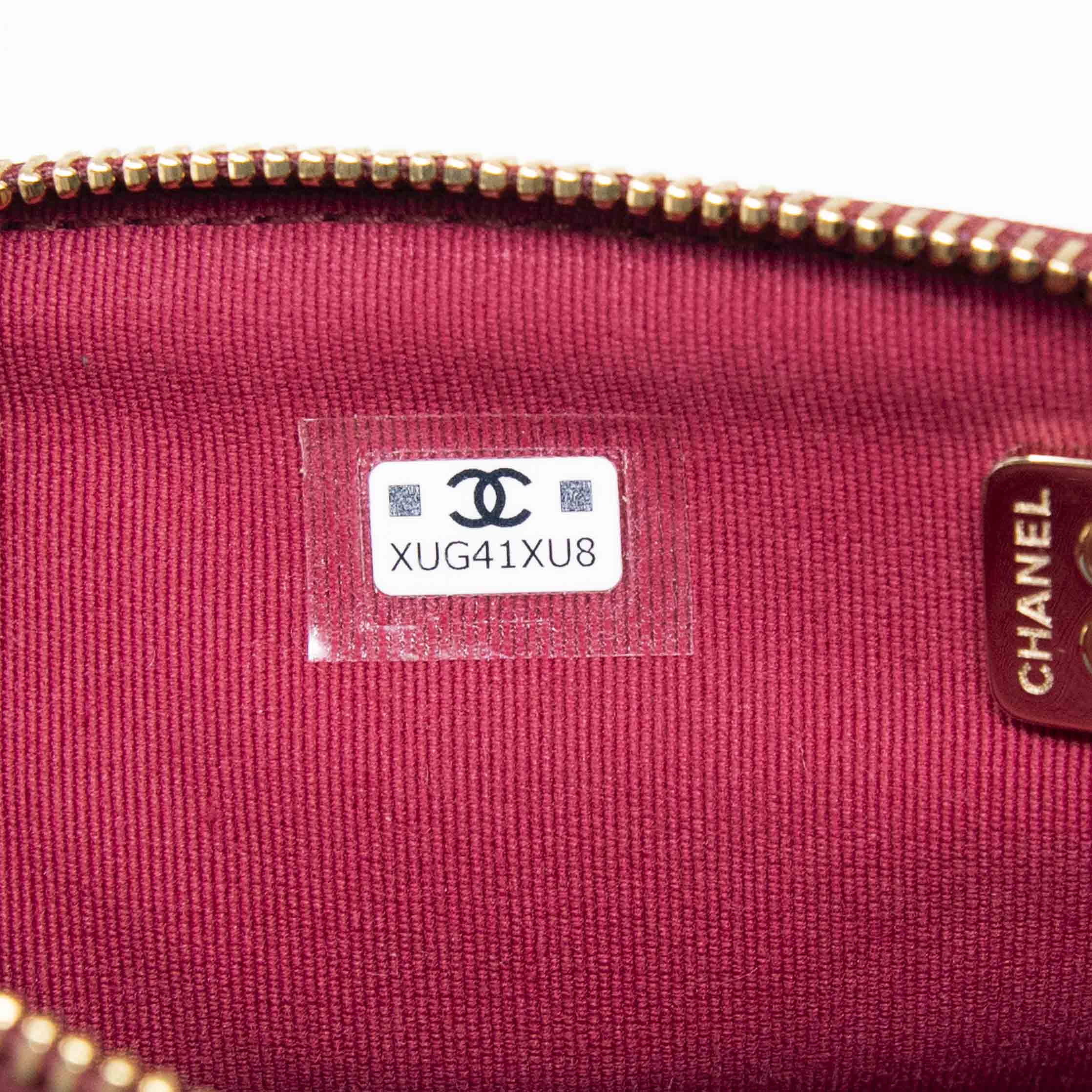 Chanel Burgundy Coco Quilted Leather Crossbody Clutch Bag with Chain - Perfect for Evening Parties, Weddings & Special Occasions