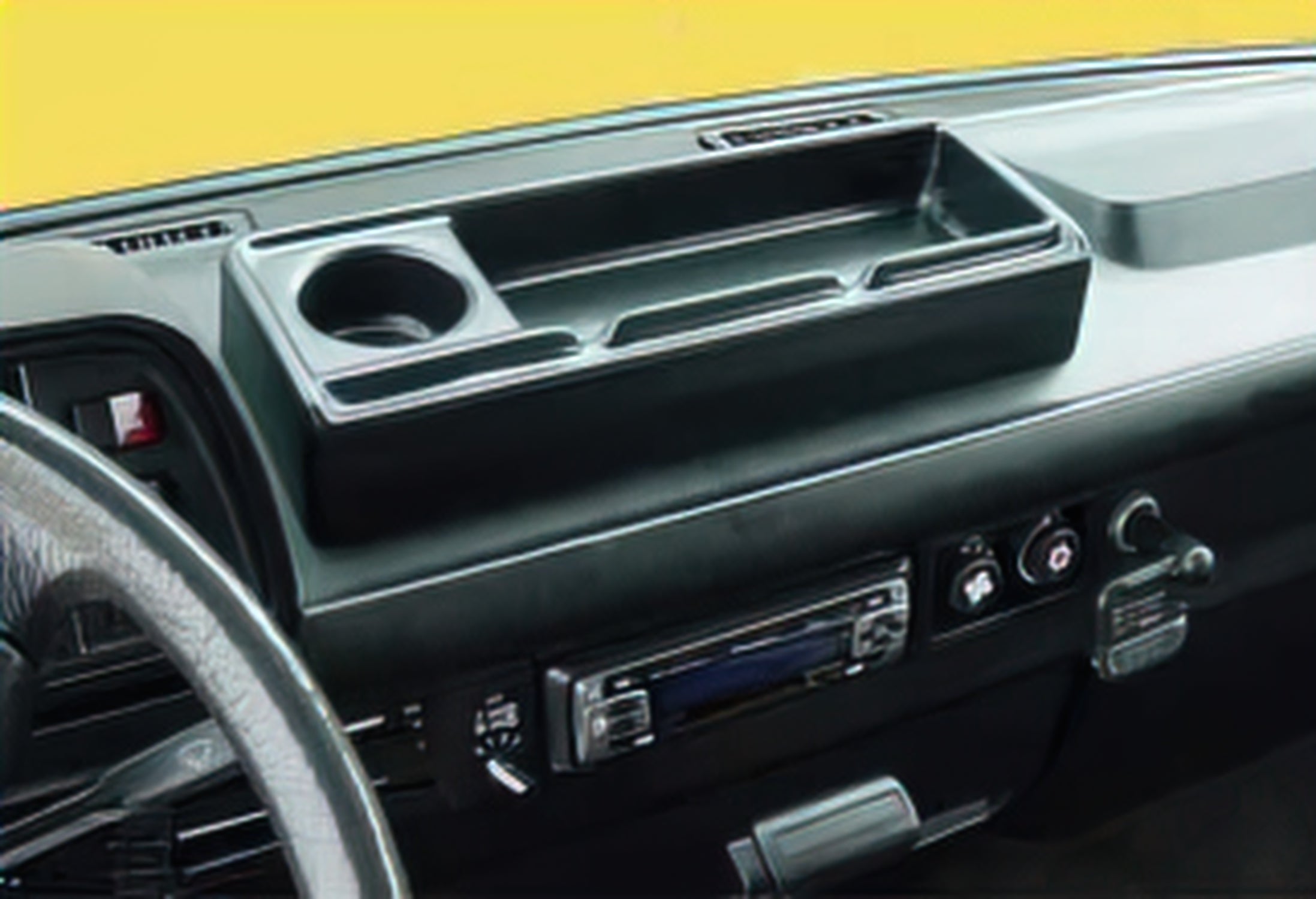 Premium Black Car Dash Tray Organizer - Non-Slip Dashboard Storage for Phones, Keys & Sunglasses - Perfect for Road Trips & Daily Commutes