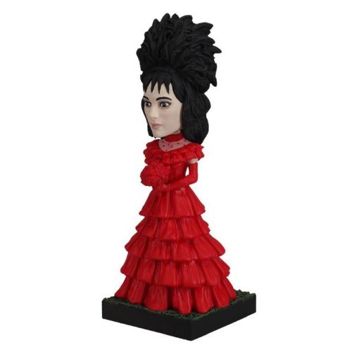 Beetlejuice Lydia Red Wedding Dress Bobblehead Figure - Collectible Movie Character Doll for Halloween, Cosplay, and Home Decor