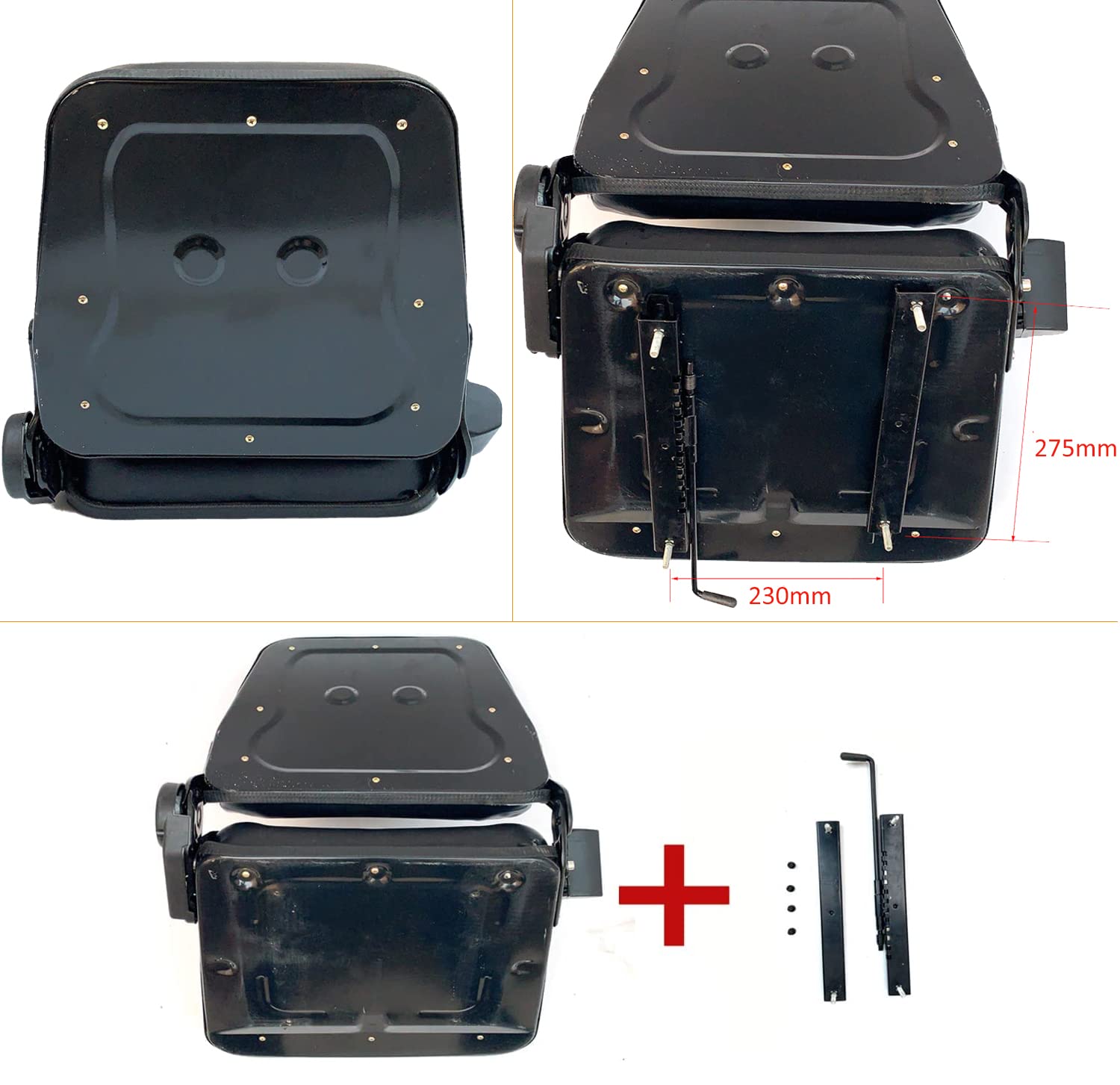 Universal Waterproof PVC Forklift Seat with Safety Belt - Heavy Duty Replacement Seat for Tractors, Mowers, Skid Loaders, Telehandlers & Excavators - Perfect for Construction, Agriculture & Industrial Equipment