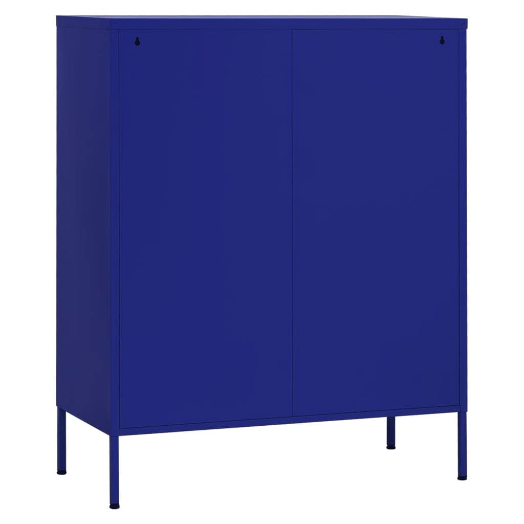 Navy Blue Steel Storage Cabinet - 31.5