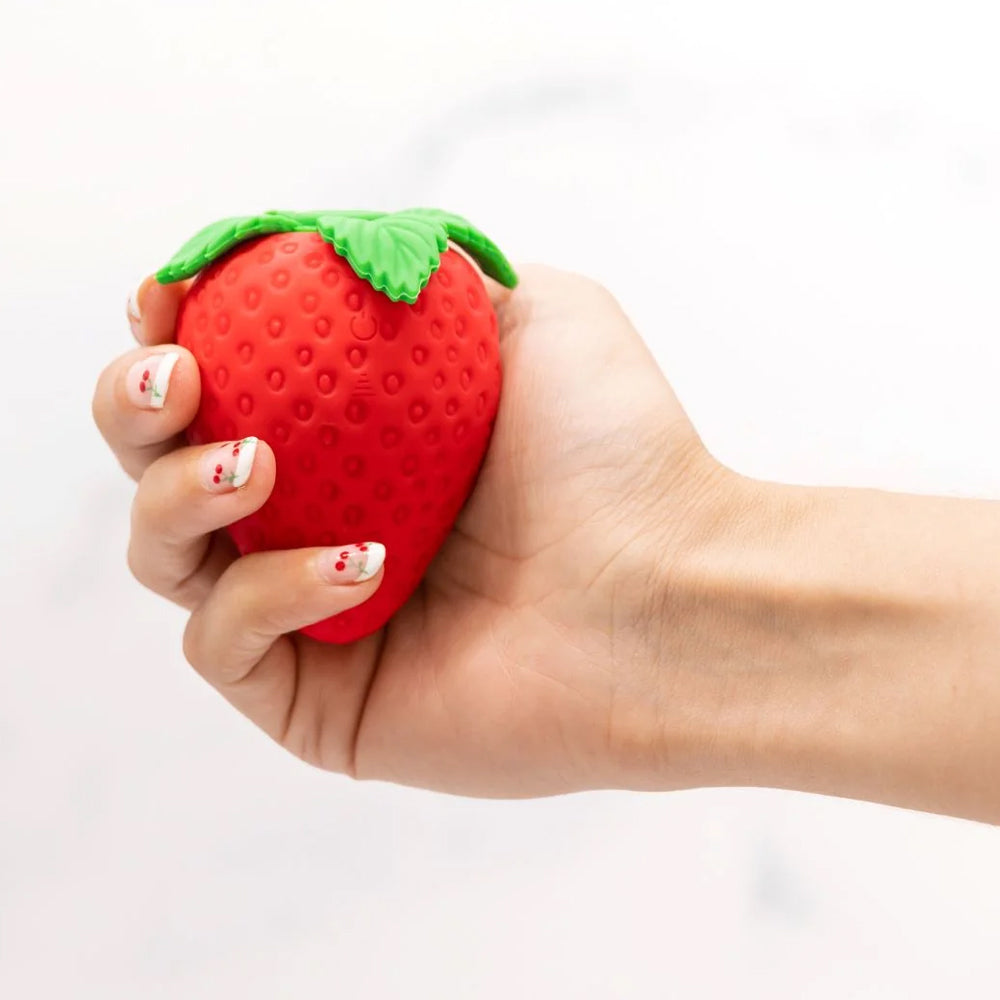 Emojibator Strawberry Emoji Clitoral Suction Vibrator - Rechargeable Personal Massager for Women, Waterproof & Quiet Adult Toy - Perfect for Solo Play & Couples Intimacy