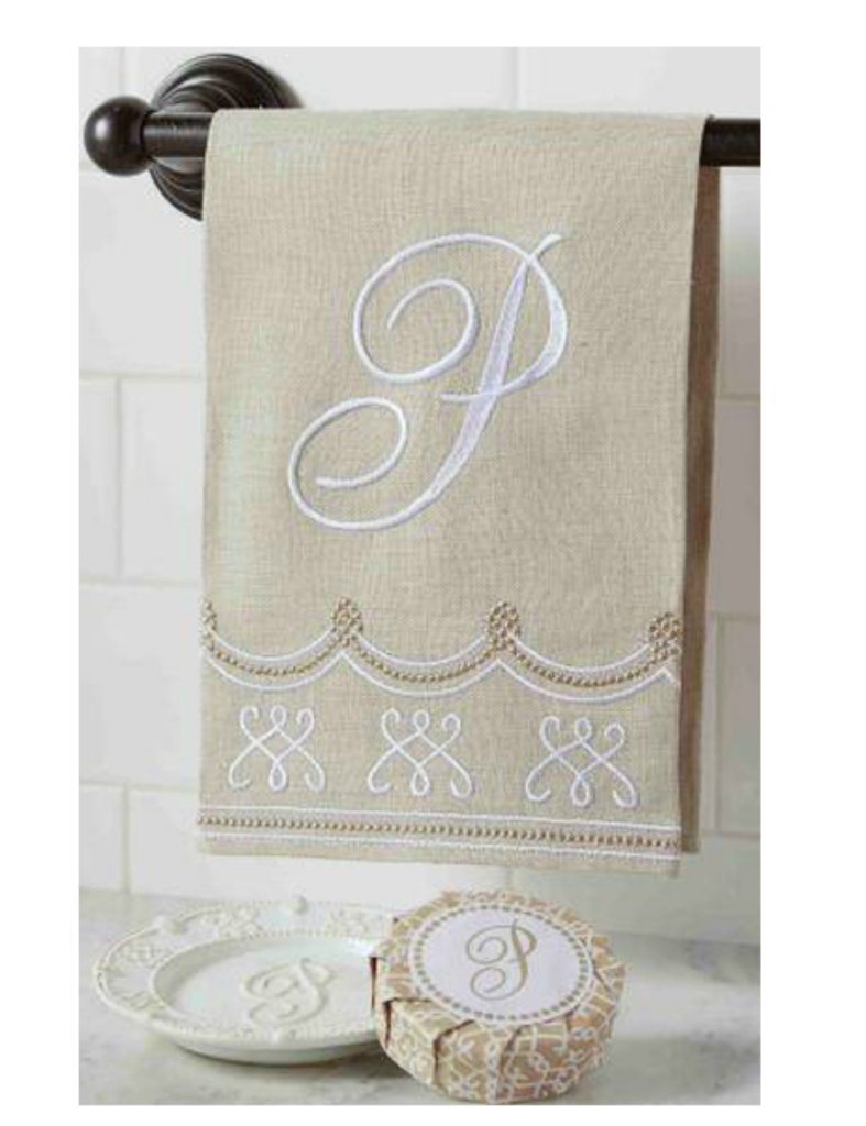 Personalized Mud Pie Initial Soap and Towel Gift Set - Monogrammed Bath Essentials for Baby Showers, Bridal Parties & Housewarming Gifts (Perfect for Newborns, Weddings & Home Decor)