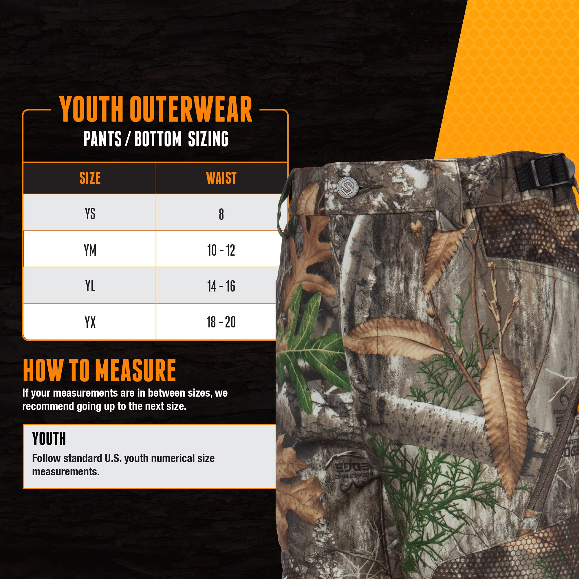 ScentLok Youth Hundo Taktix Pants - Kids Hunting Clothes for Boys & Girls, Camo Camouflage Outdoor Gear - Perfect for Deer Hunting, Turkey Hunting & Outdoor Adventures