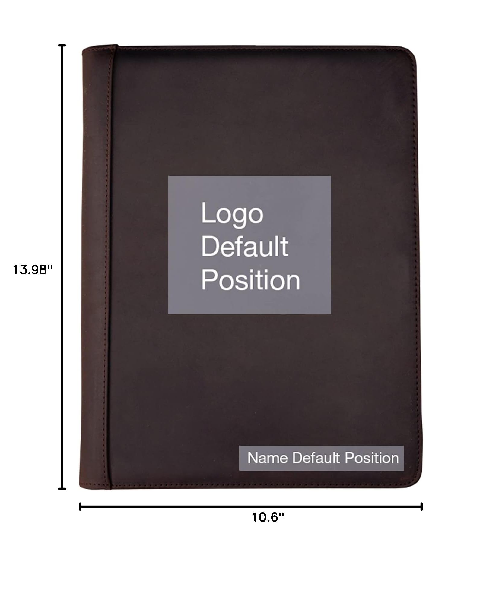 Personalized Business Binder - Custom Monogram Engraved Portfolio for Professionals | Unique Birthday & New Career Gifts | Dark Brown Leather Organizer | Perfect for Office Meetings, Client Presentations & Executive Gifting