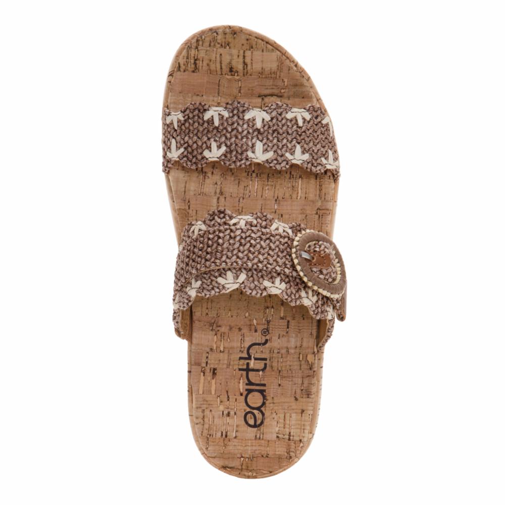 Earth Women's Subtle2 Marrone23/Deserto39 Raffia Sandals - Comfortable Summer Beach Shoes for Women, Casual Walking, Vacation & Outdoor Activities