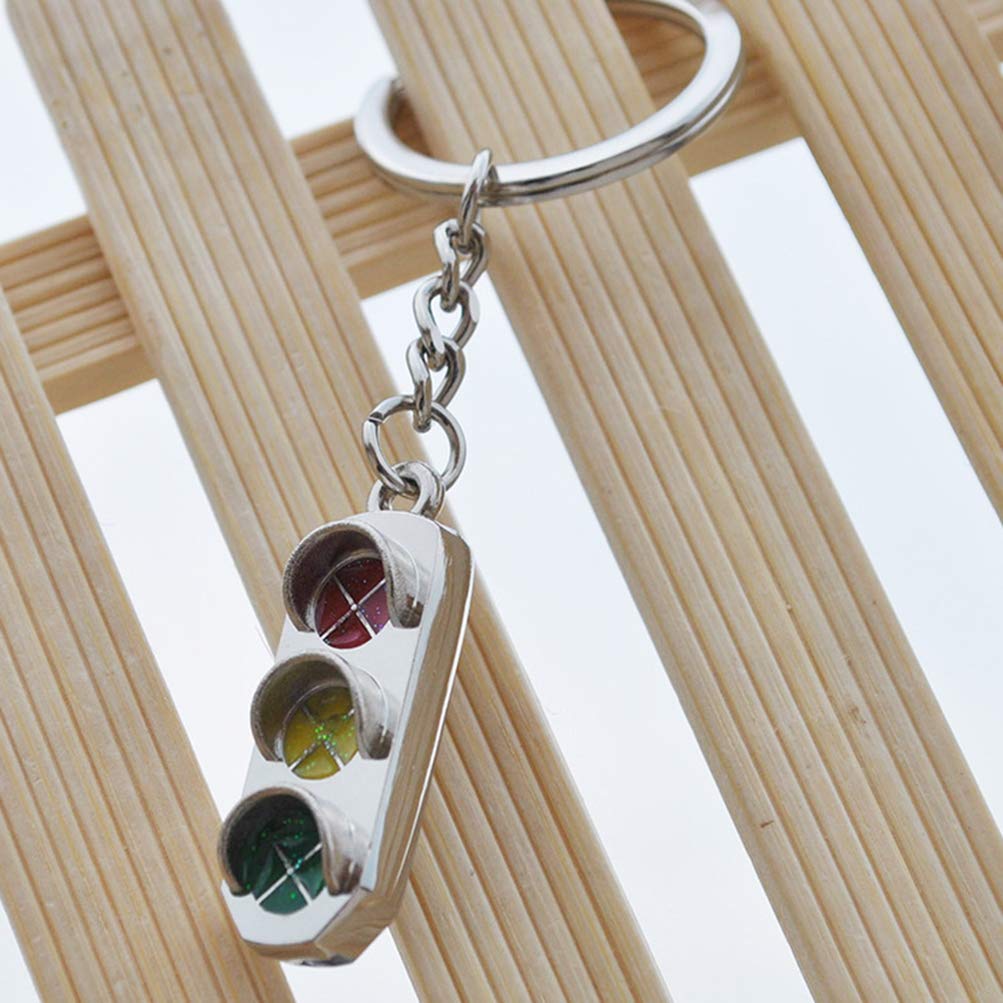 Cool Metal Traffic Light Signal Keychain - Unique Keyfob, Phone Pendant & Car Keyring for Handbag Decor (Perfect for Drivers, Gifts & Everyday Carry)