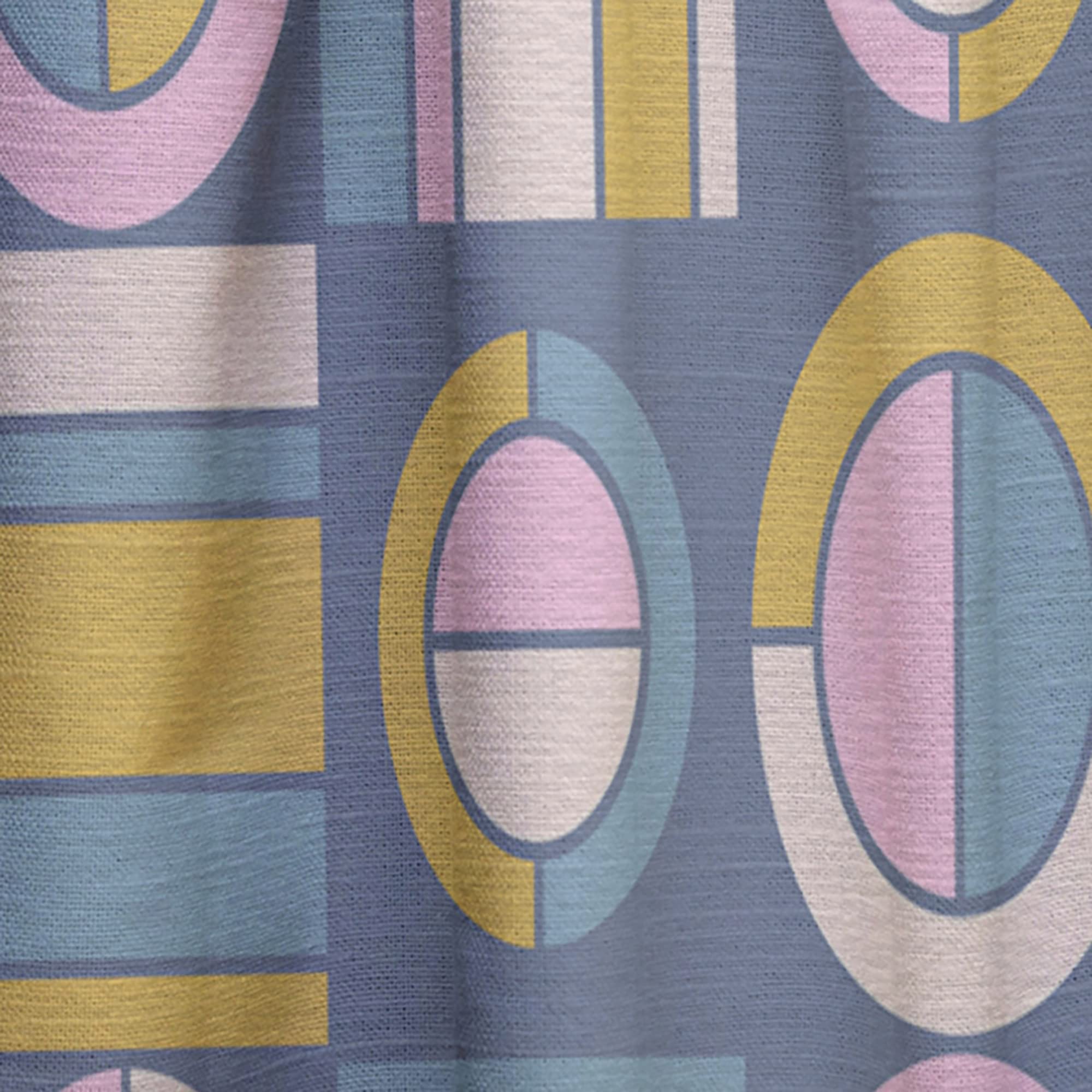 Retro Circular Design Thermal Insulated Curtains - Single Panel 52x90 Inch - Blackout Drapes for Bedroom & Living Room - Perfect for Home Decor, Privacy & Temperature Control