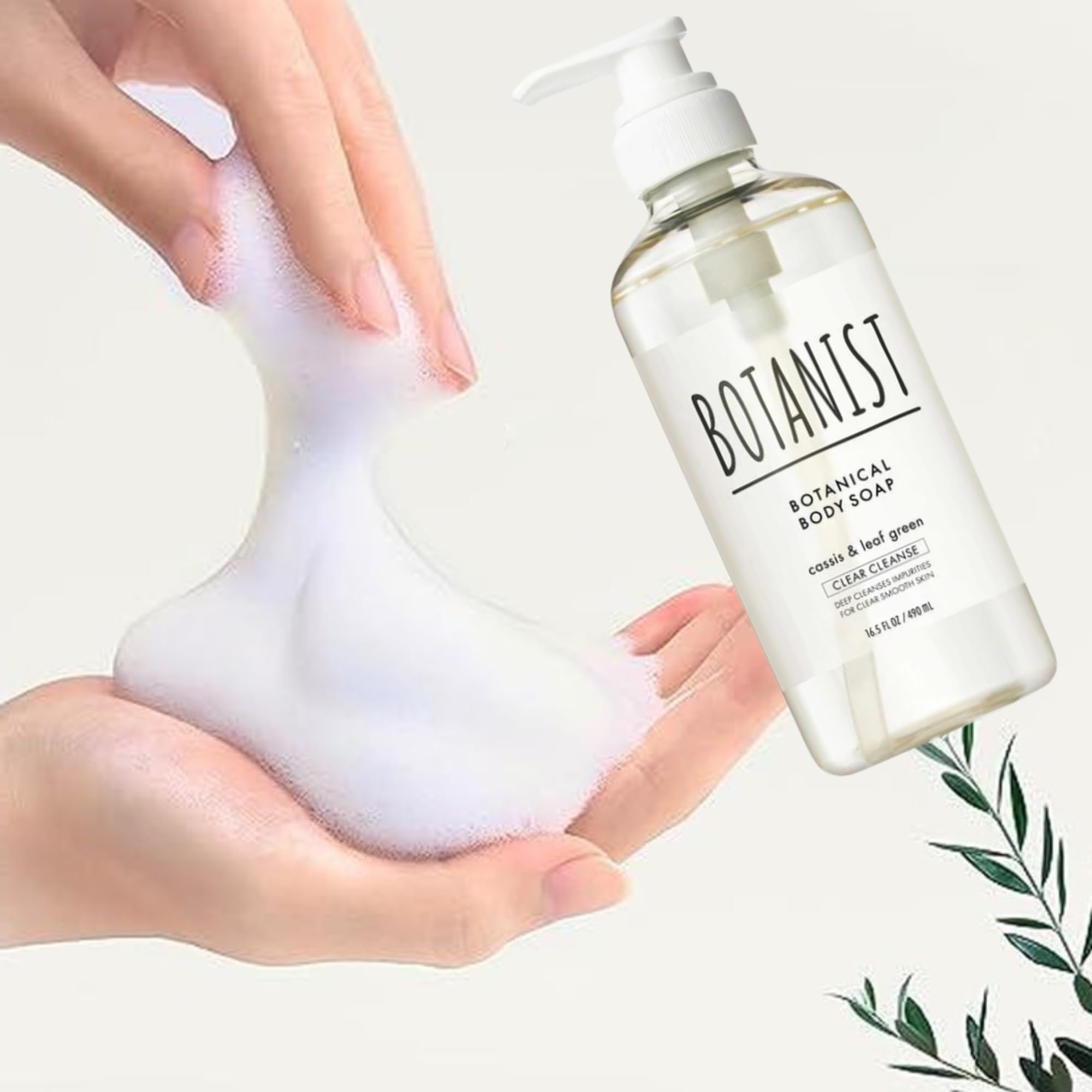 Botanist Moisturizing Daily Body Wash for Sensitive Dry Skin - Shea Butter & Coconut Oil Enriched, Sulfate & Paraben Free - Unisex Cleansing Gel (Cassis Leaf & Leaf Green Scent, 16.5 Fl Oz/490mL) - Perfect for Gentle Shower & Bath Time Relaxation