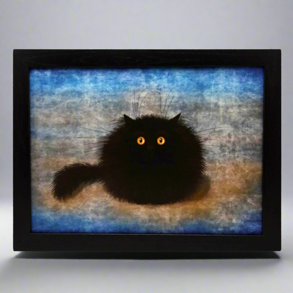 Fabulous Felines Oreo Cat Lap Tray - Portable Snack Table for Pets & Humans - Perfect for Bed, Couch, or Office Use