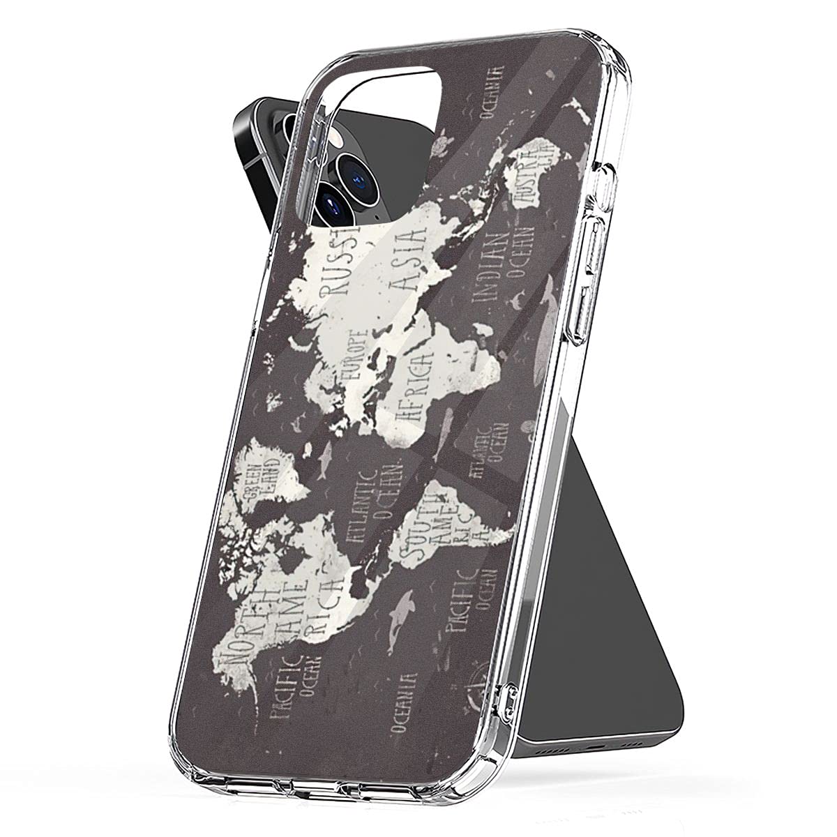 Waterproof Shockproof iPhone 11 Pro Max Case - Durable Protective Phone Cover with World Map Design | Perfect for Outdoor Adventures, Travel & Daily Use