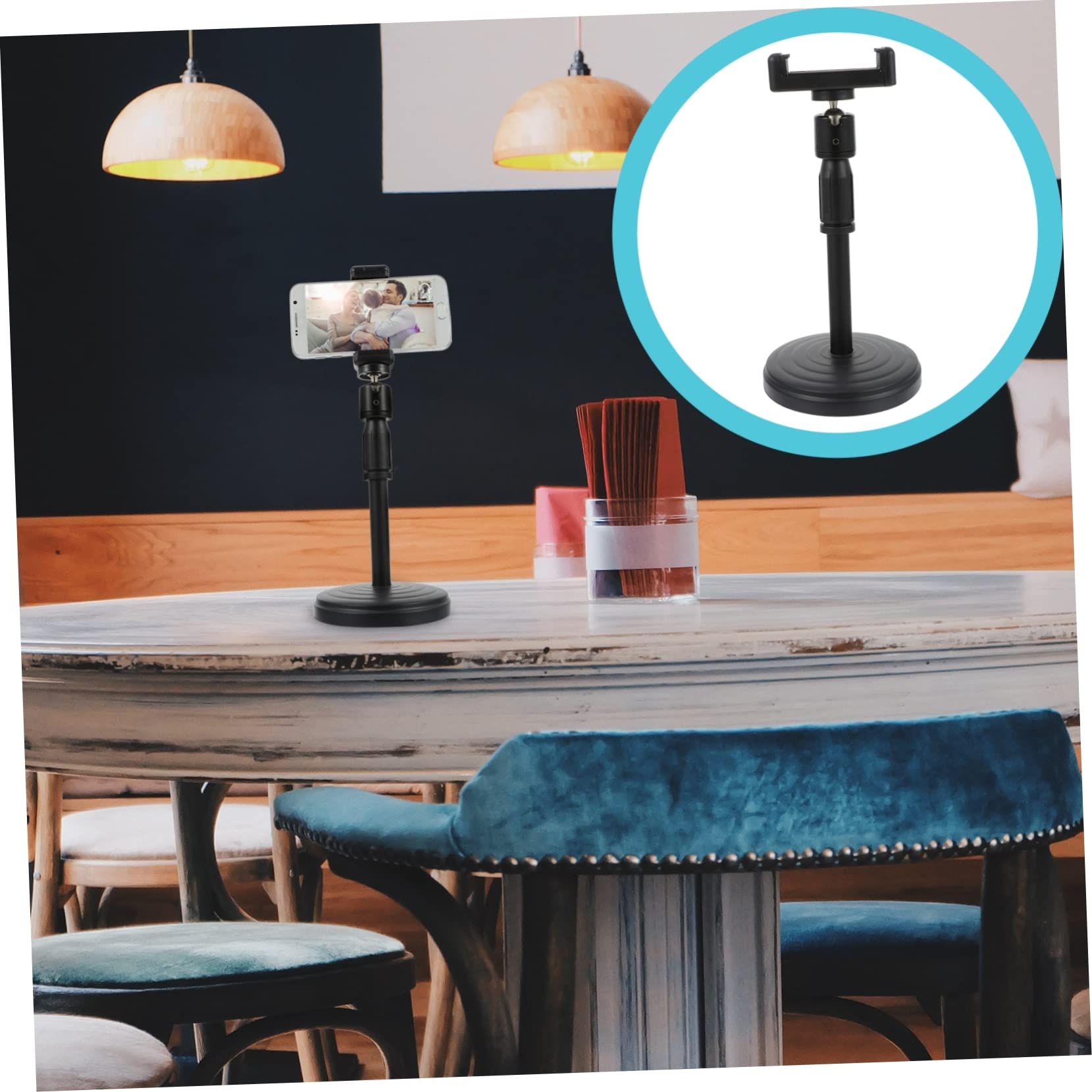 Upgraded Housoutil Retractable Phone Stand Holder - Adjustable & Sturdy for iPhone, Samsung, Android - Perfect for Desk, Bed, Car, Video Calls & Hands-Free Viewing