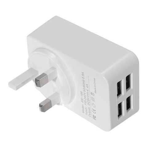 Earldom 5V 4.4A Multi Port USB Wall Charger - Fast Charging Adapter for iPhone, Samsung, iPad, Tablets & More - Perfect for Home, Office & Travel